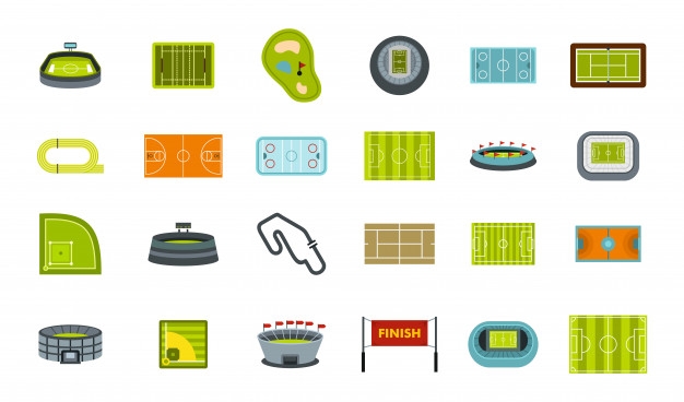 626x368 Sport Arena Icon Set Flat Set Of Sport Arena Vector Icons