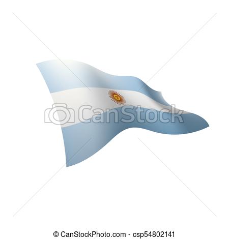 450x470 Argentina Flag, Vector Illustration On A White Background