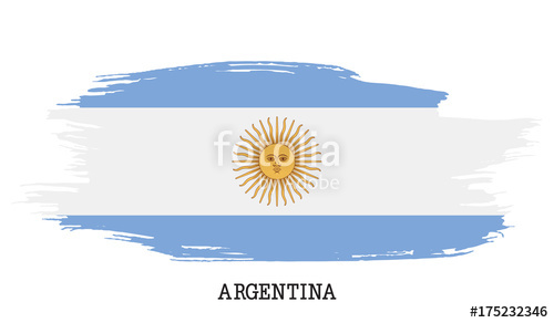 500x292 Argentina Flag Vector Grunge Paint Stroke Stock Image