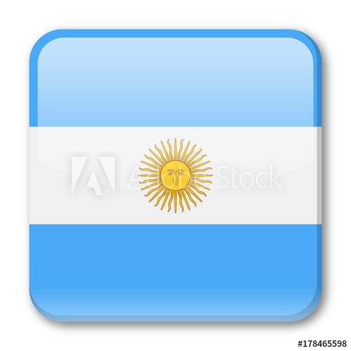 500x500 Argentina Flag Vector Square Icon