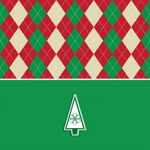 500x500 Christmas Tree And Argyle Pattern Background Vector Free Download