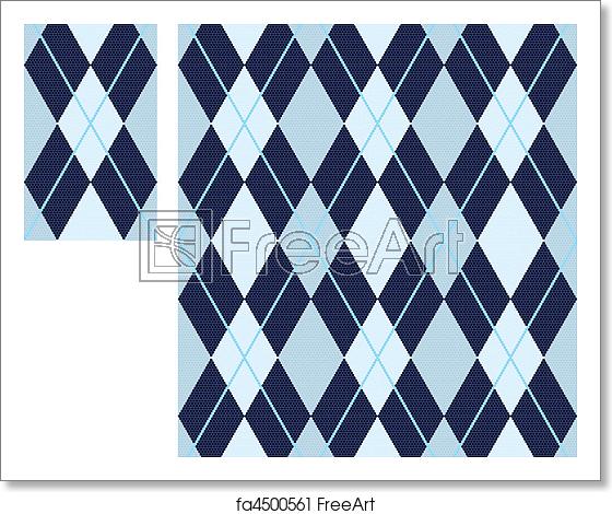 560x470 Free Art Print Of Seamless Argyle Pattern