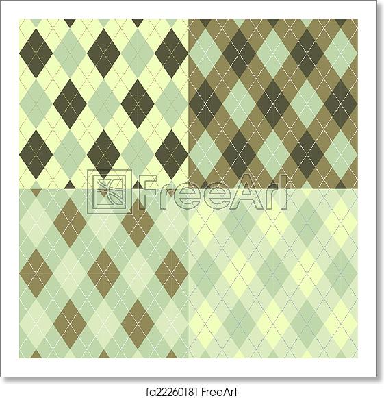 561x581 Free Art Print Of Seamless Argyle Pattern Diamond Shapes