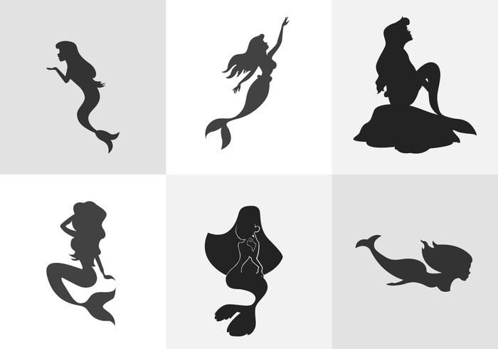 700x490 Mermaid Silhouette Free Vector Art Marmaid Patten