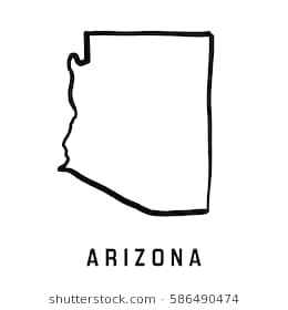 260x280 Arizona Flag Outline State Flag Vector Arizona State Flag Outline