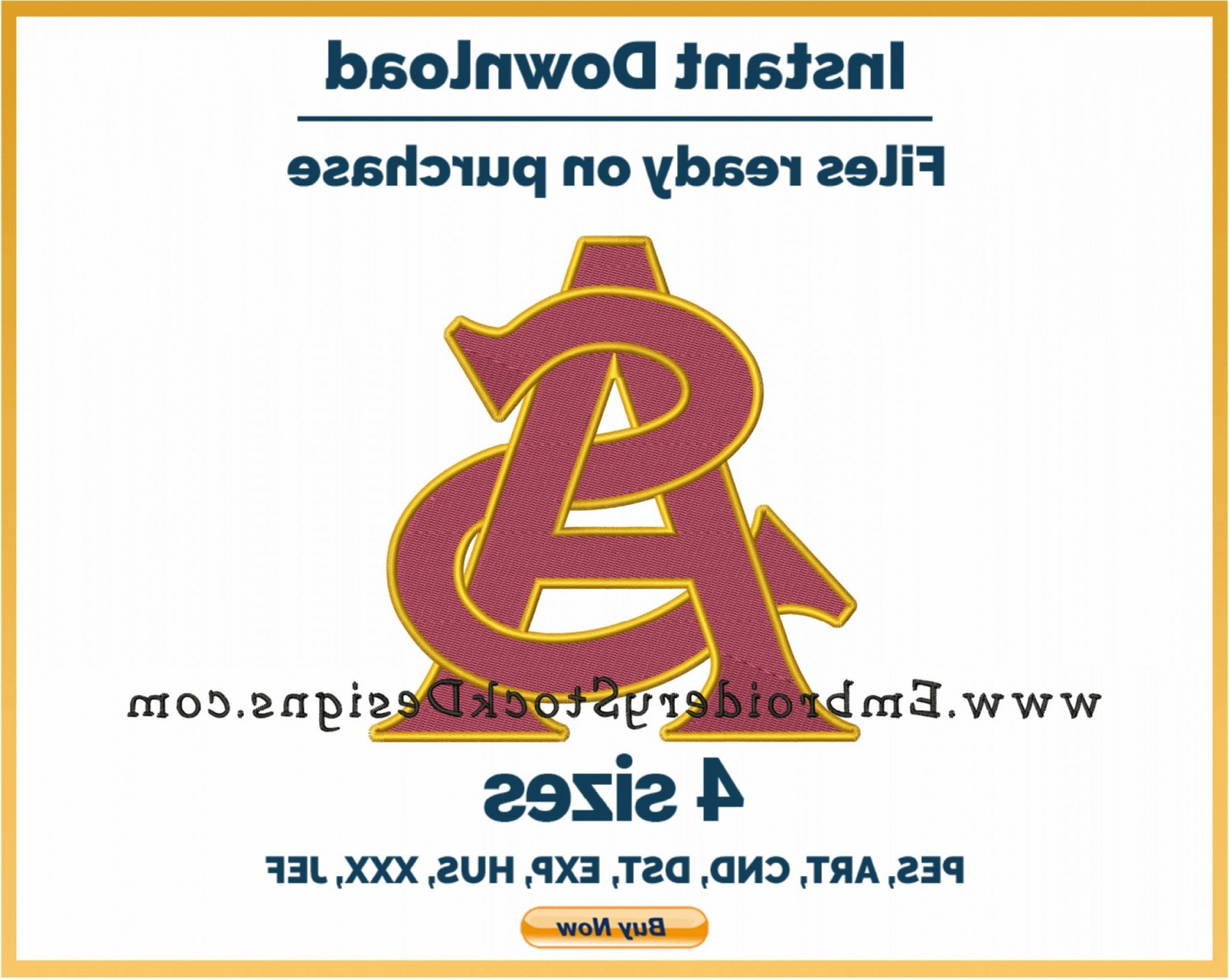 3259x2600 Arizona State University Logo Embroidery Design Embroidery Designs