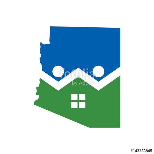 500x500 Arizona Map Logo Vector Stock Image And Royalty Free Vector