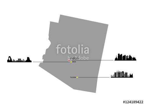 500x364 Arizona Map Stock Image And Royalty Free Vector On Fotolia