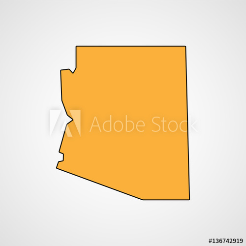 500x500 Arizona Map Vector