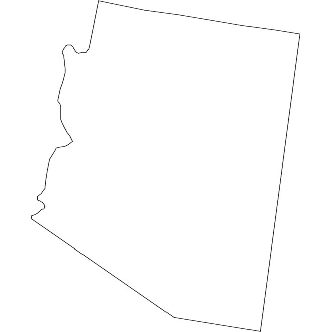 660x660 Arizona Vector Map