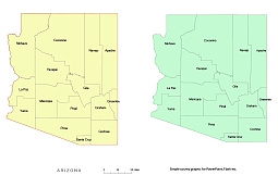 255x173 Preview Of Arizona Vector County Map