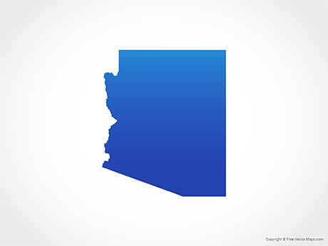 460x345 Vector Map Of Arizona