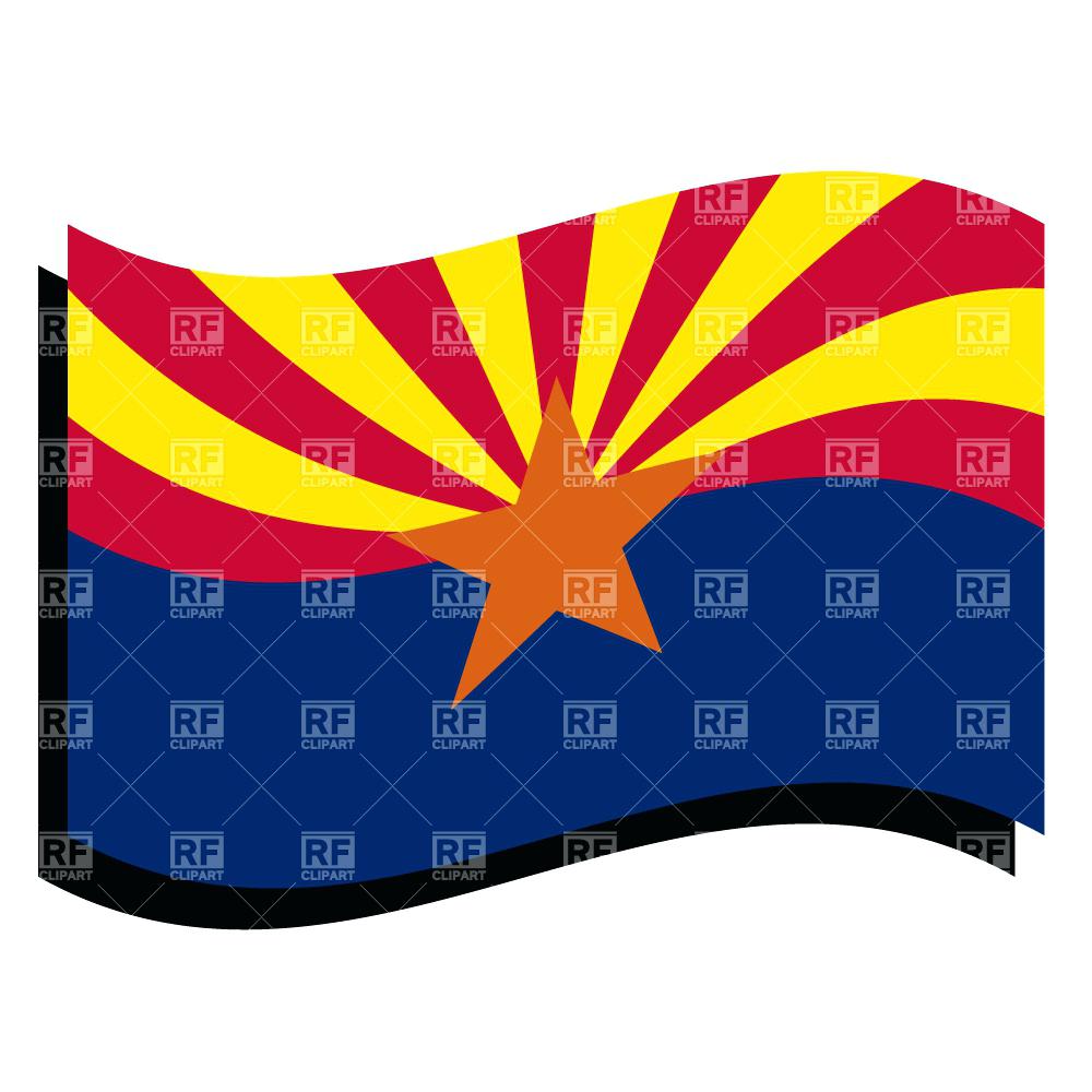 1000x1000 Arizona Outline Flag State Flag Vector Image Vector Artwork