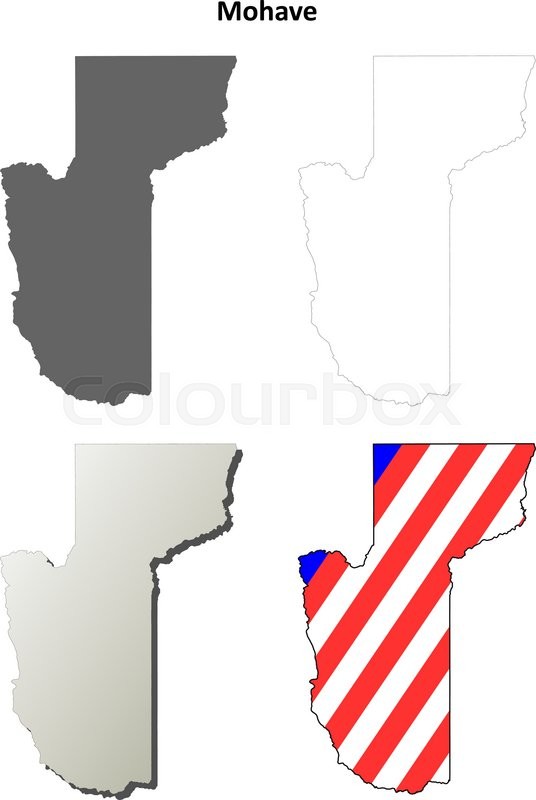 536x800 Mohave County, Arizona Blank Outline Stock Vector Colourbox