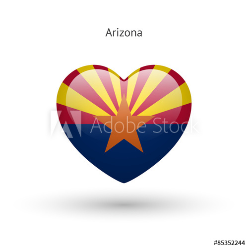 500x500 Love Arizona State Symbol Heart Flag Icon