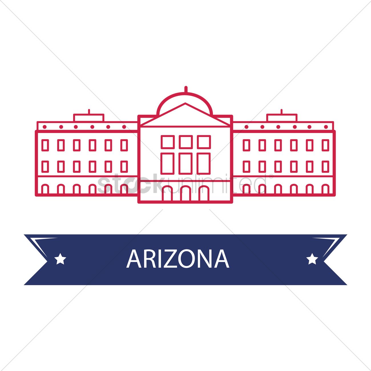 Arizona State Capitol Vector Image 1300x1300 Arizona State Capitol Vector Image