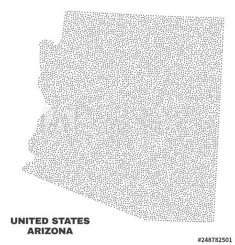 479x500 Arizona State Map Designed With Tiny Points Vector Abstraction