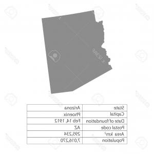 300x300 Photostock Vector Arizona State Blank Vector Outline Map Set