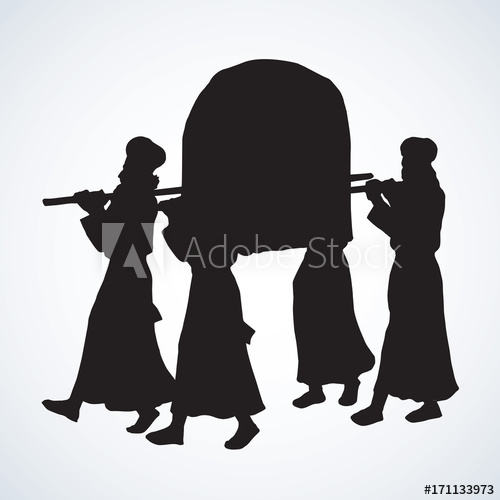 500x500 Priests Carry The Ark Vector Drawing