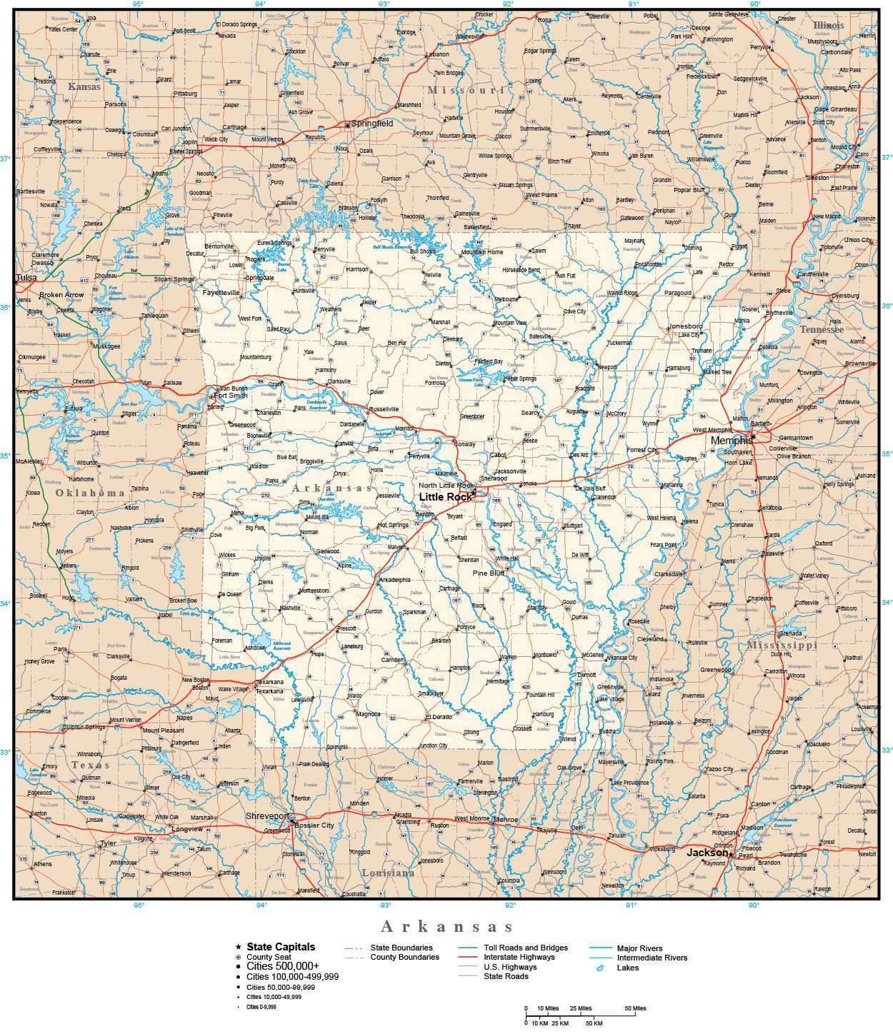 Arkansas Map Vector at Vectorified.com | Collection of Arkansas Map ...