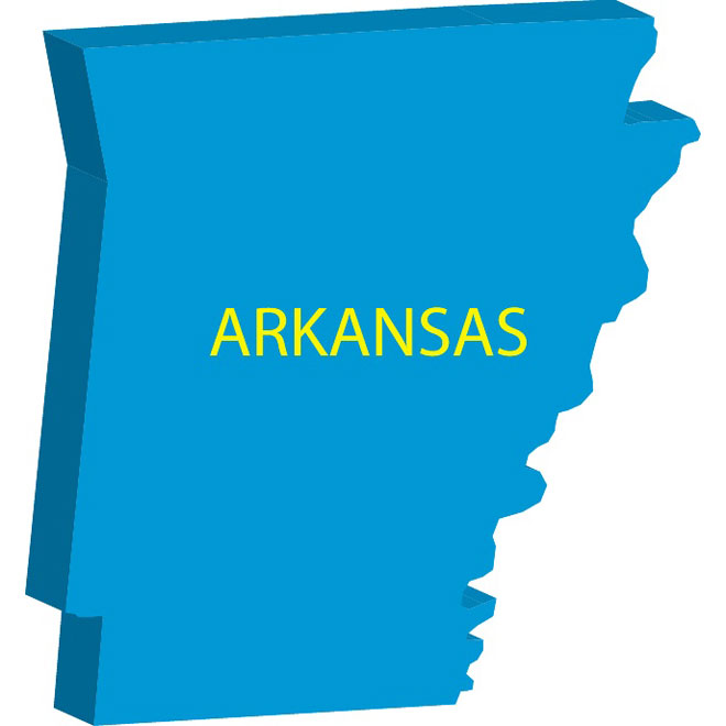 660x660 Arkansas Vector Map
