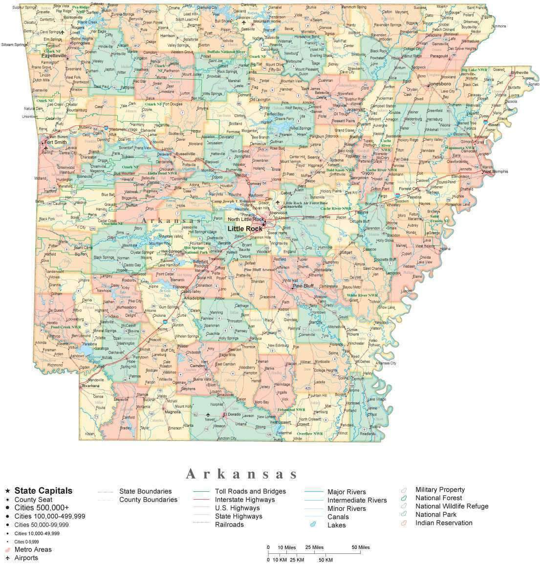 Arkansas Map Vector at Vectorified.com | Collection of Arkansas Map ...