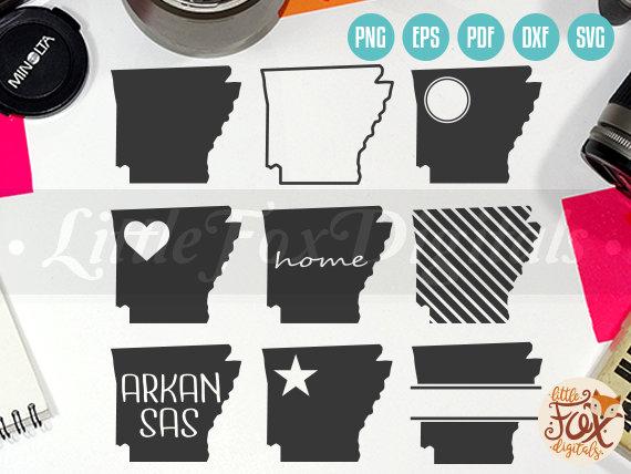 570x428 Vector Arkansas Map Design State Vector Map Etsy