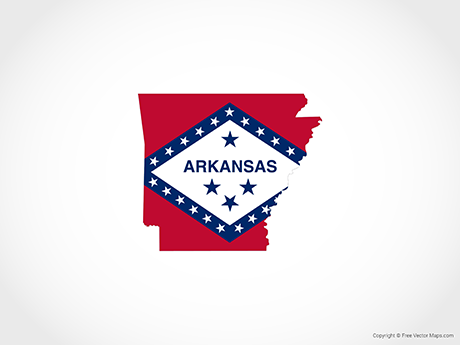 460x345 Vector Map Of Arkansas