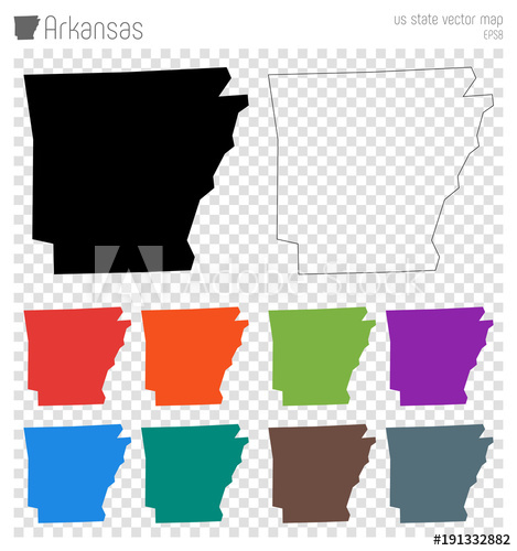 469x500 Arkansas High Detailed Map Us State Silhouette Icon Isolated