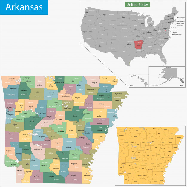 626x626 Arkansas Map Vector Premium Download