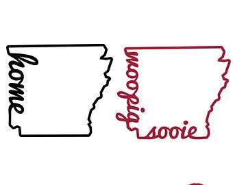 340x270 Arkansas Razorback S, Love, Woo Pig Sooie, Dxf, Vector