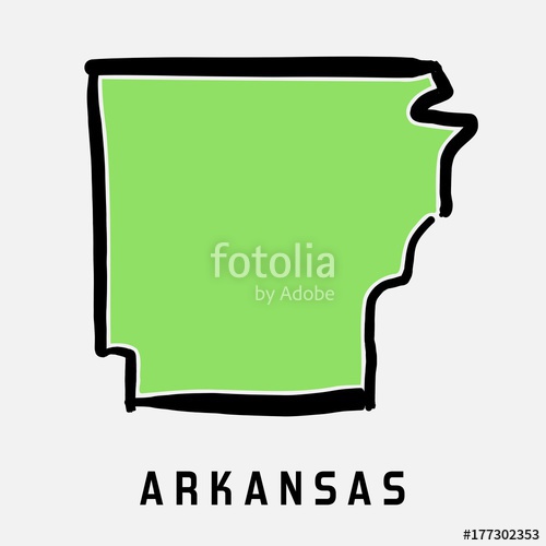 500x500 Arkansas Map Outline Stock Image And Royalty Free Vector