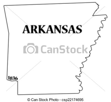 450x414 Arkansas State And Date An Arkansas State Outline