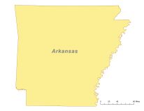 206x159 Free Digital Arkansas Outline Blank Map