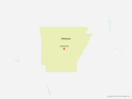 460x345 Vector Maps Of Arkansas Free Vector Maps