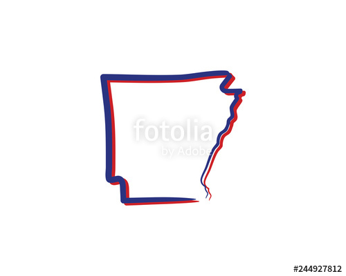 500x400 Arkansas Outline Logo Icon Stock Image And Royalty Free