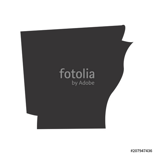 500x500 Arkansas State Map Of Us America Vector Simple Black Maps