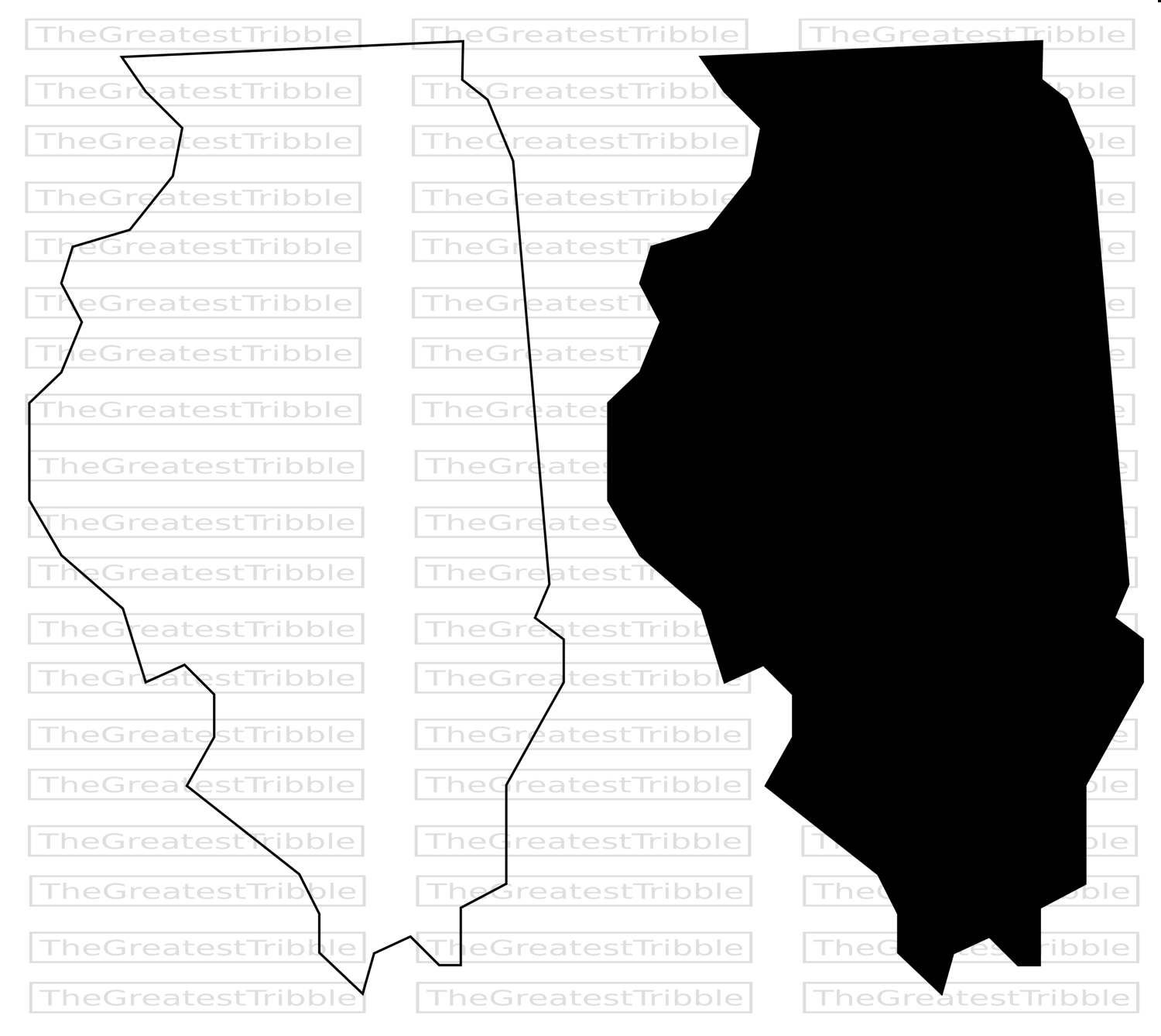 1500x1338 Illinois State Map Png Vector Graphic Clip Art