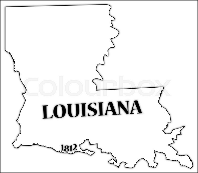 800x699 A Louisiana State Outline With The Stock Vector Colourbox
