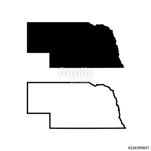 500x500 The Map Of The State Of Nebraska Vector Illustration Stock Image