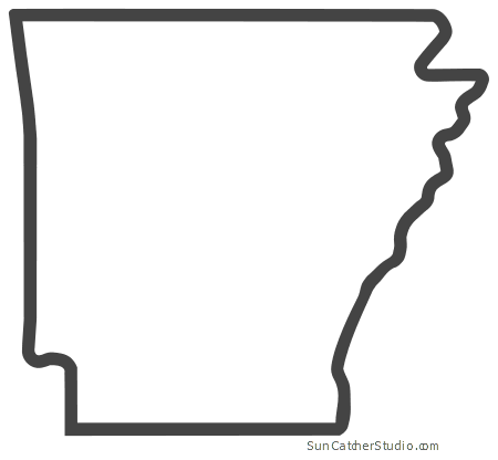 Arkansas State Outline Vector At Vectorified Com Collection Of   Arkansas State Outline Vector 4 