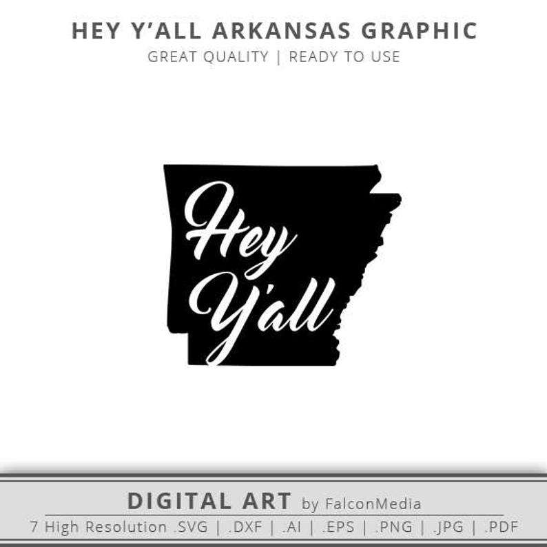 794x794 Arkansas Hey Y'all Arkansas State Etsy