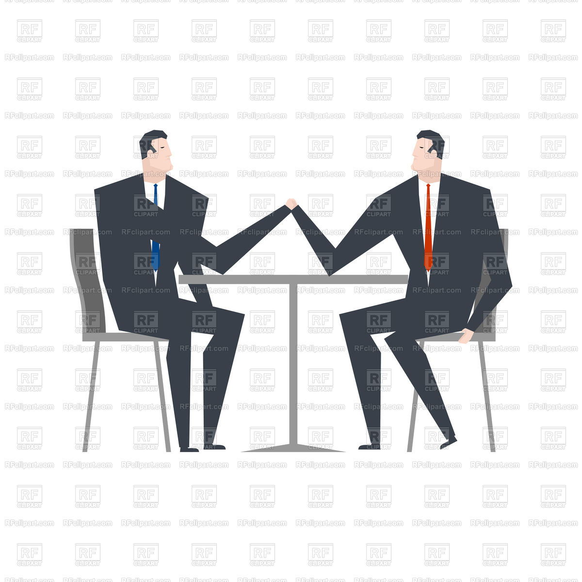 1200x1200 Businessman Is An Arm Wrestling Vector Image Of People