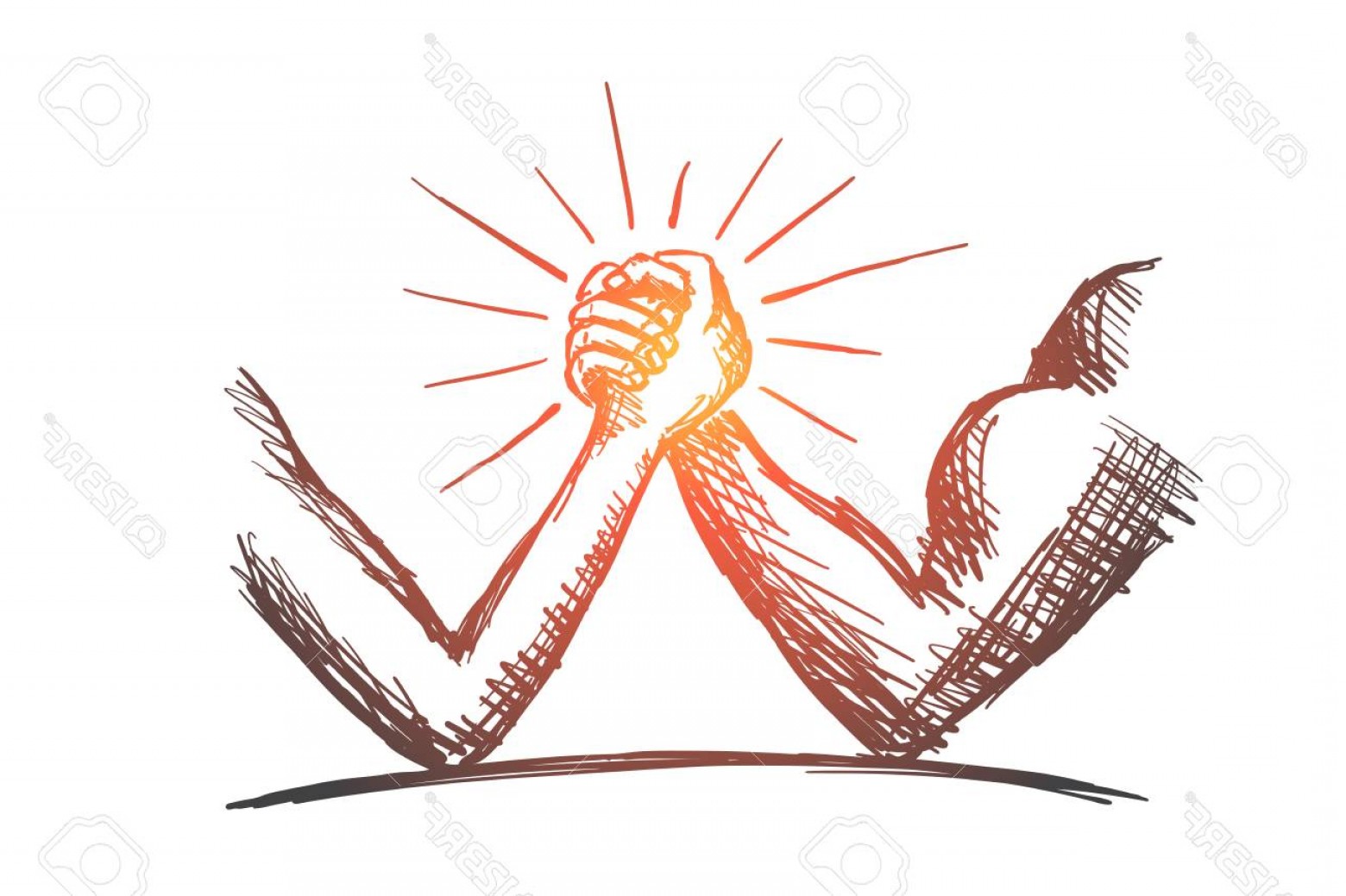 1560x1039 Photostock Vector Vector Hand Drawn Power Concept Sketch Arm