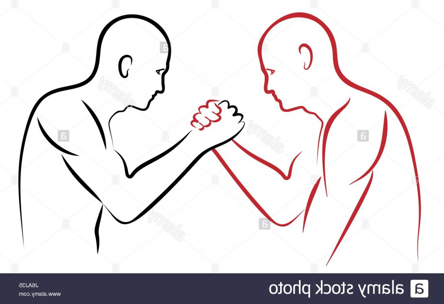 1560x1069 Stock Photo Arm Wrestling Vector Illustration Red And Black