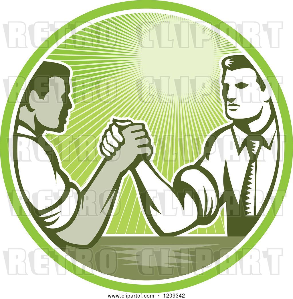 1024x1044 Vector Clip Art Of Retro Woodcut Competitive Business Men Arm