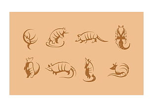 310x217 Armadillo Sillhaouttes Vector Free Graphics Uihere