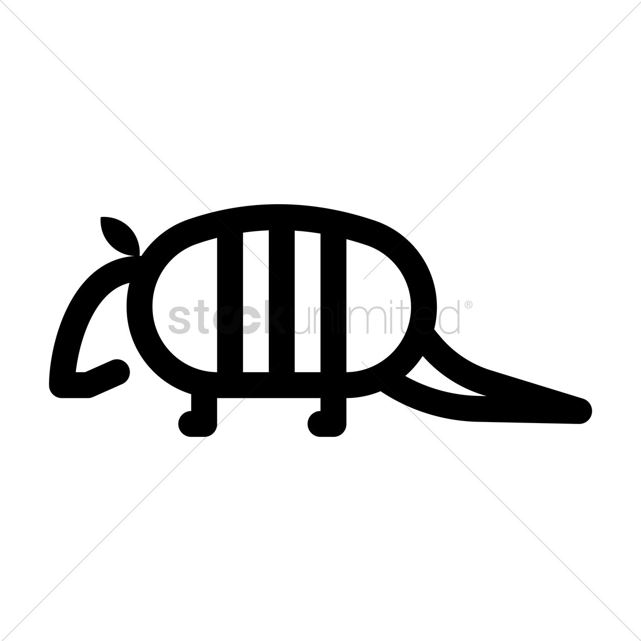 1300x1300 Armadillo Vector Image