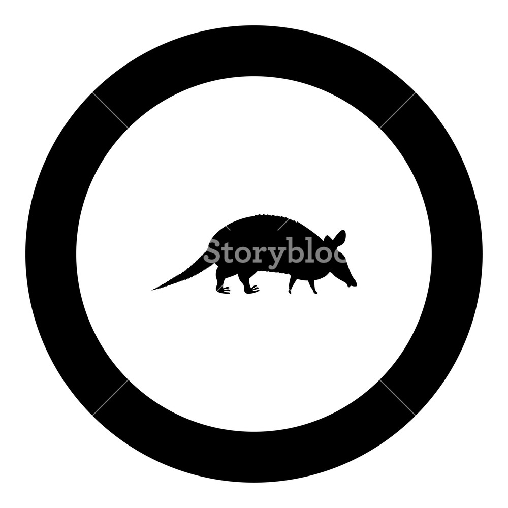 1000x1000 Armadillo Icon Black Color In Round Circle Vector Illustration