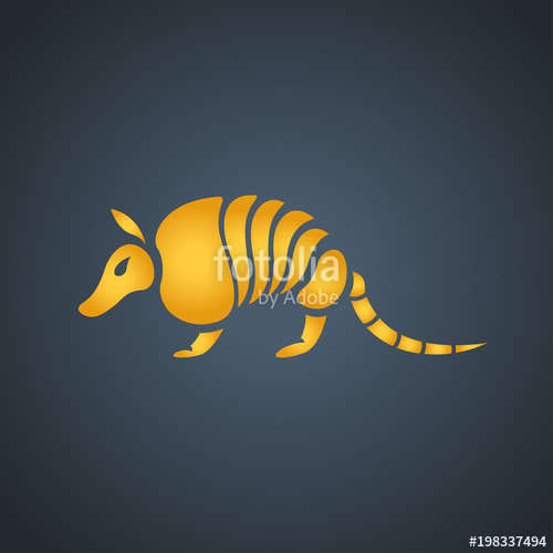 500x500 Armadillo Logo Icon Design, Vector Illustration Stock Image